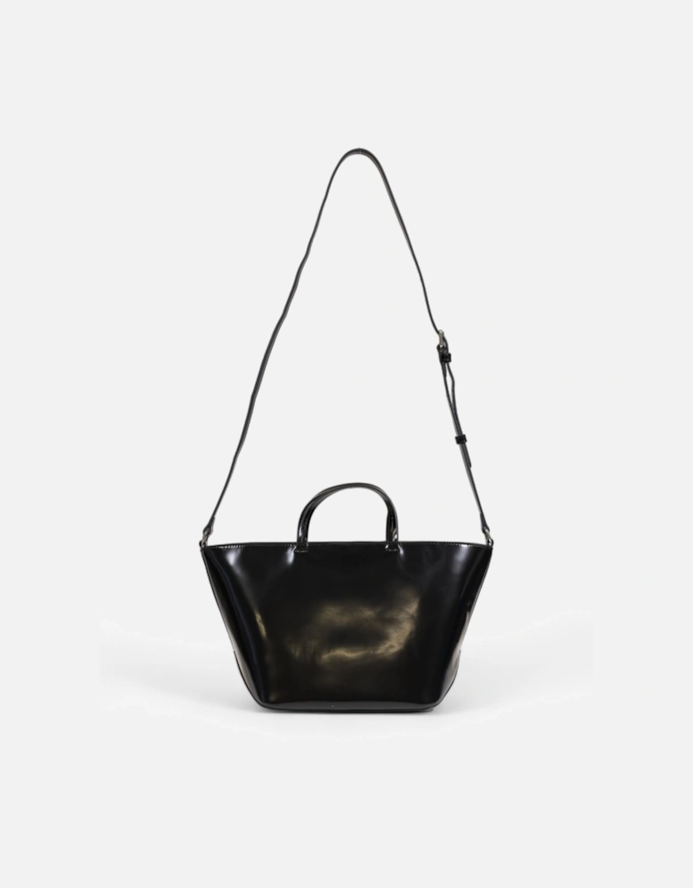 Black Handbag with Shoulder Strap and Zip Fastening Women Bags