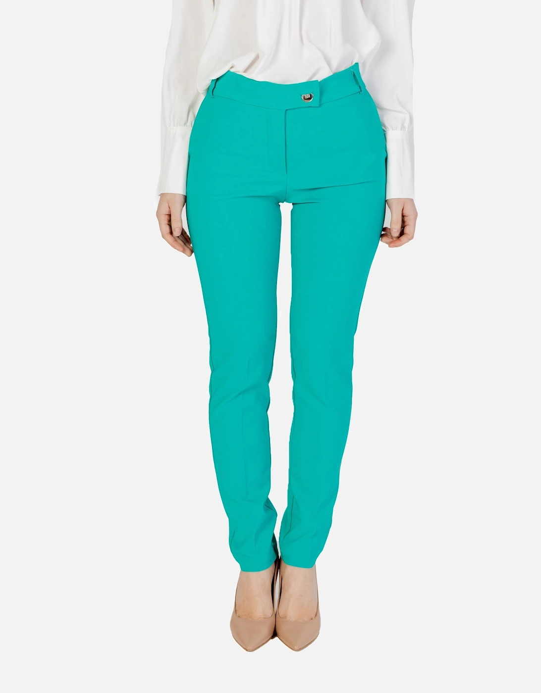 Classic Tailored Trousers with Zip and Button Women - Green, 4 of 3
