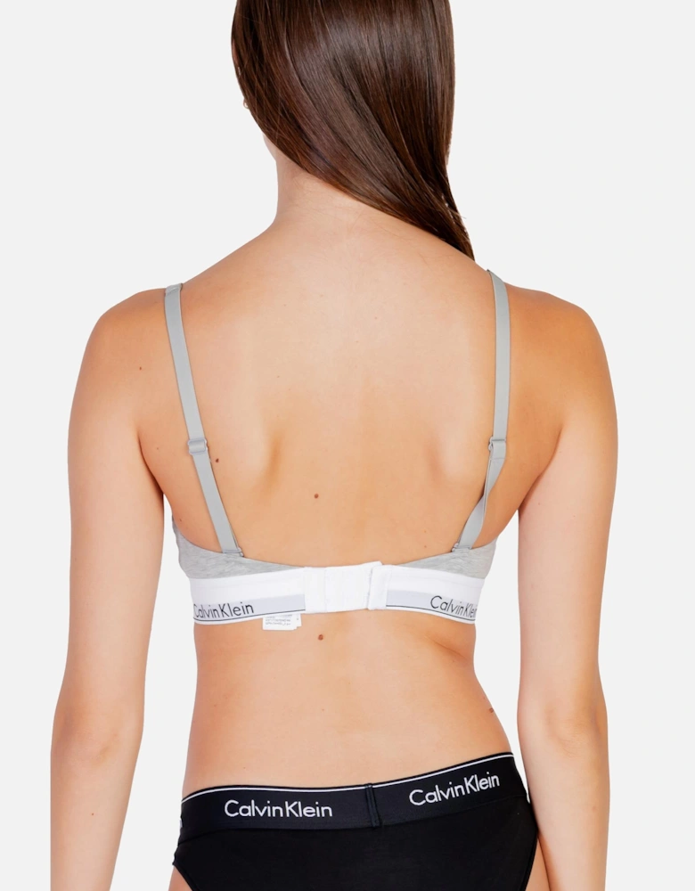 Printed Underwear with Clip Fastening Women - Grey