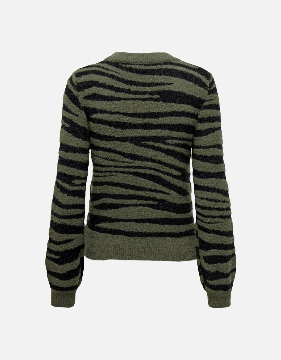Leopard Print Knitwear with Long Sleeves Women - Green