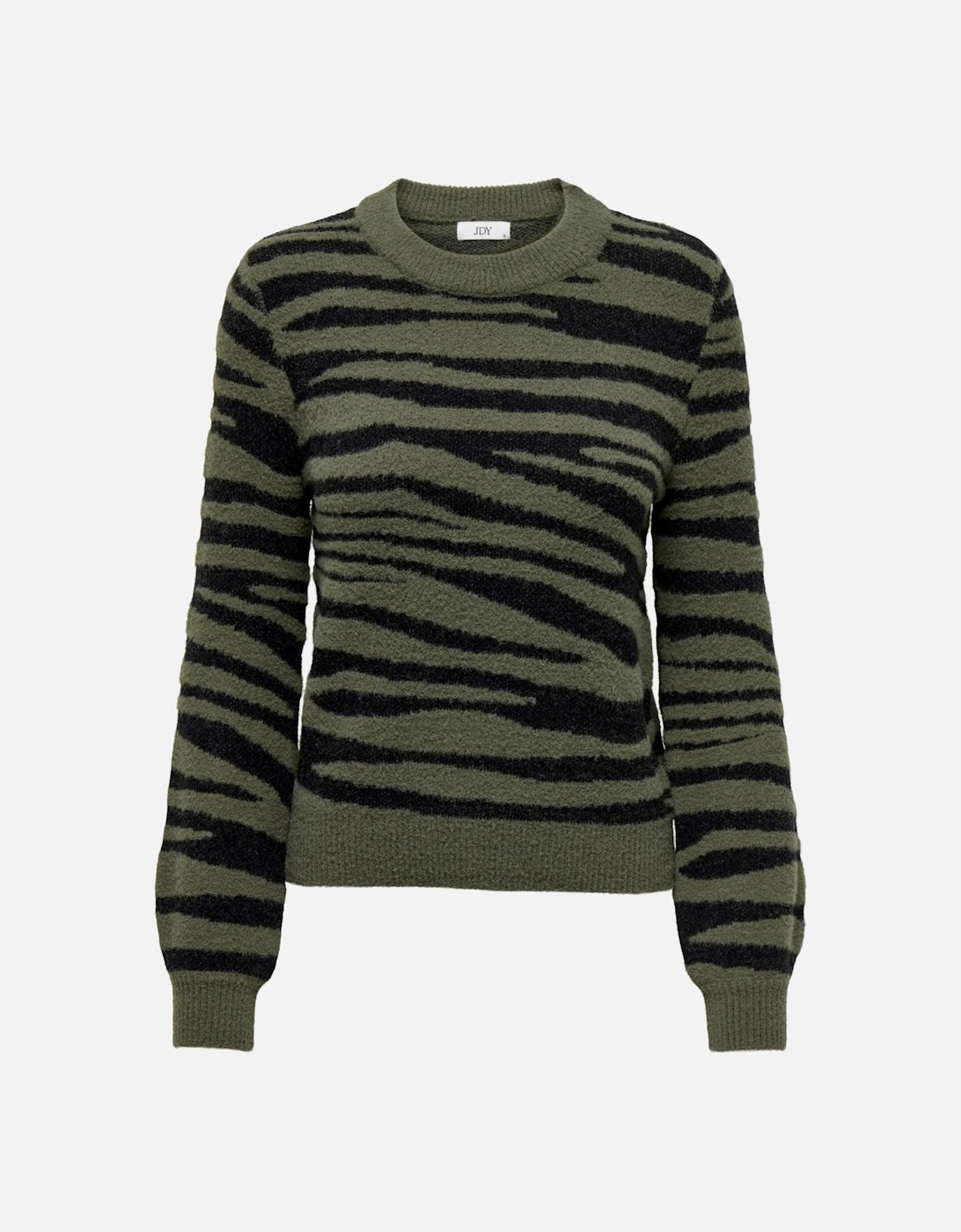 Leopard Print Knitwear with Long Sleeves Women - Green, 3 of 2