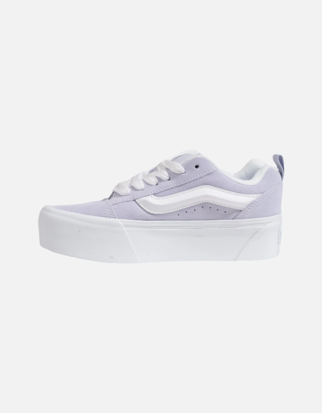 Lilac Leather Sneakers with Rubber Sole and Laces Women - Liliac