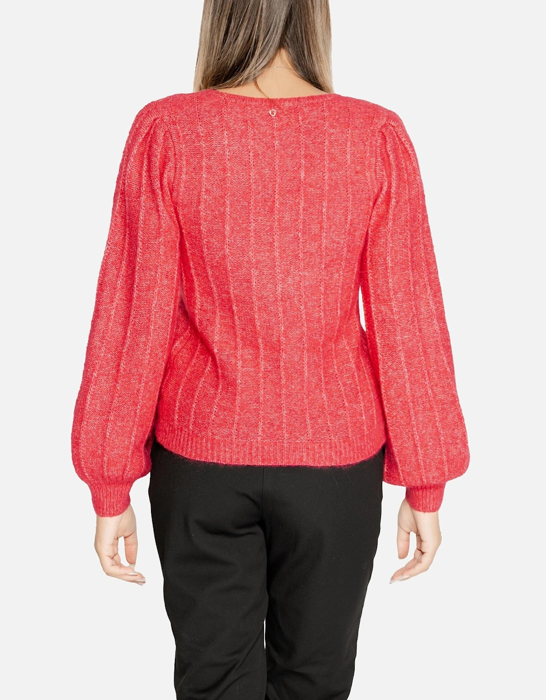 Red V-Neck Knitwear for Women