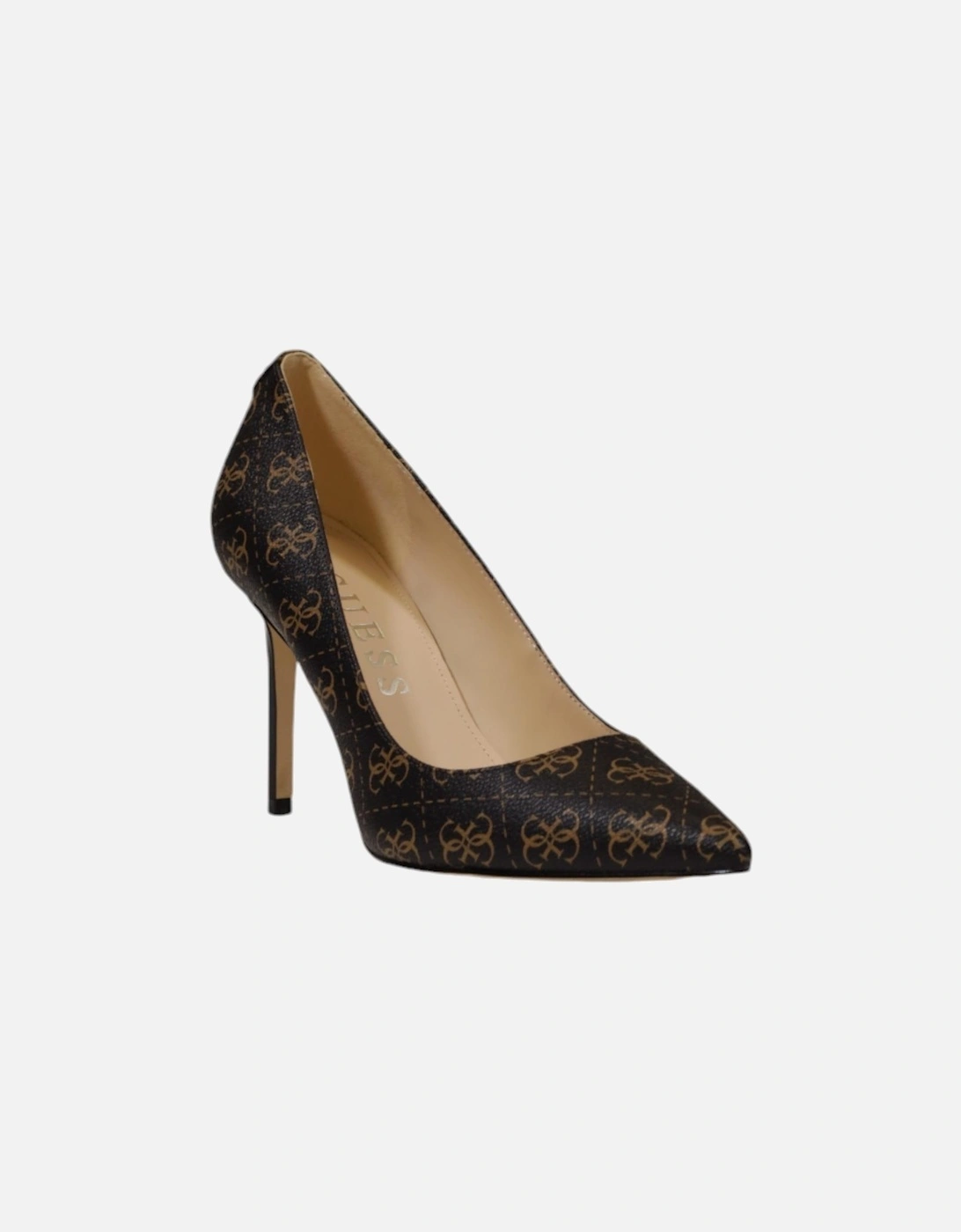 Brown Printed Womens Pumps Shoes