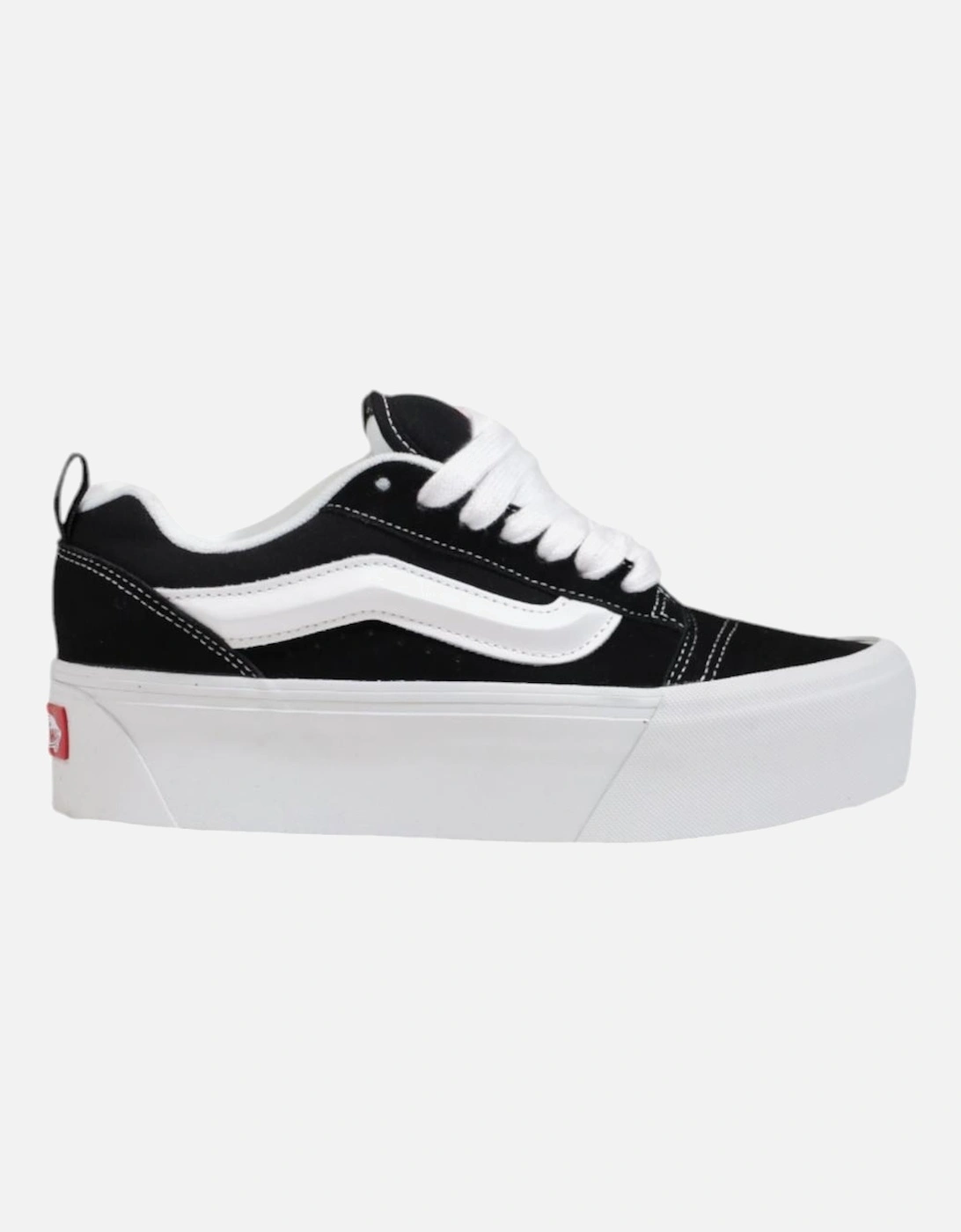Black Leather Lace-up Sneakers Women, 4 of 3
