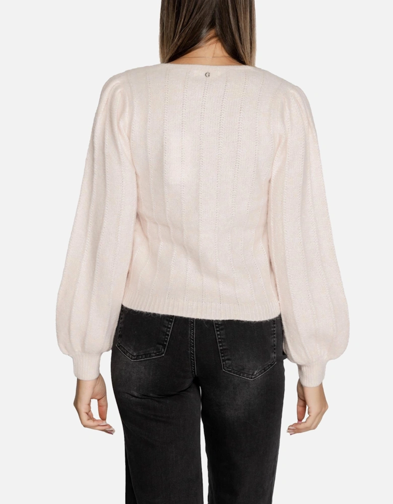 Womens Pink V-Neck Knitwear