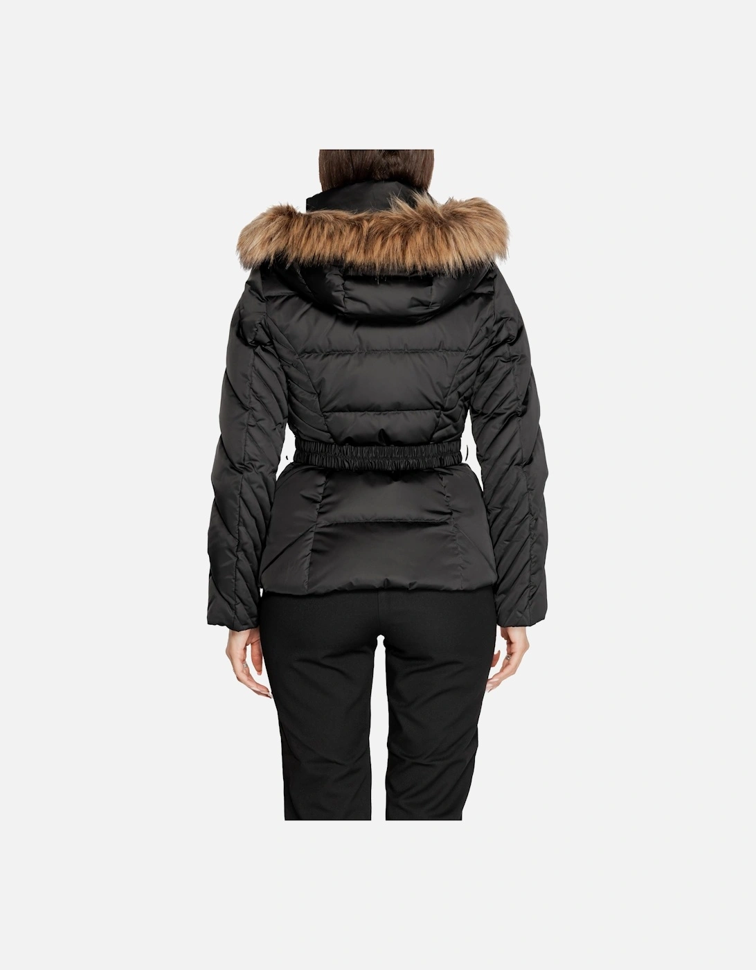 Black Plain Hooded Jacket with Zipper for Women Jackets
