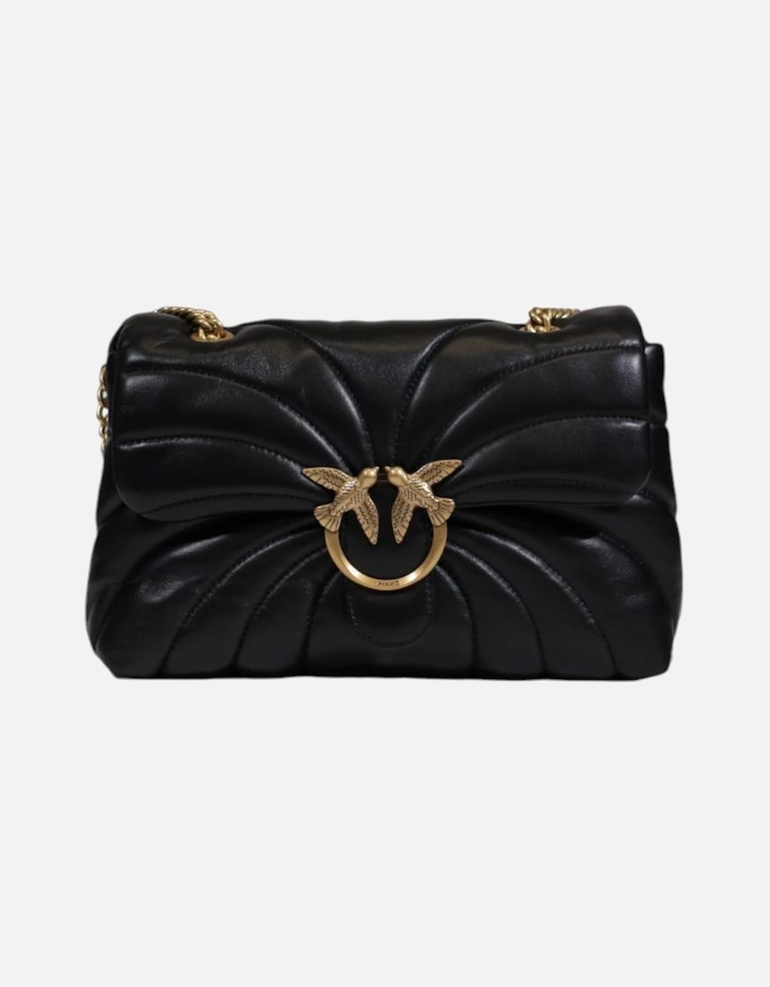 Black Leather Shoulder Bag with Clip Fastening Women, 4 of 3