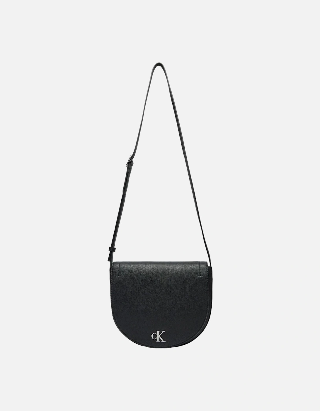 Black Shoulder Bag with Clip Fastening Women