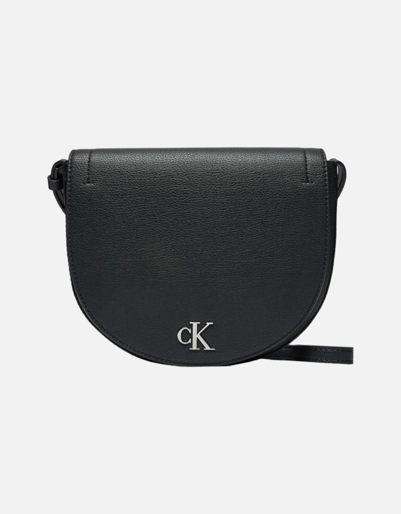 Black Shoulder Bag with Clip Fastening Women