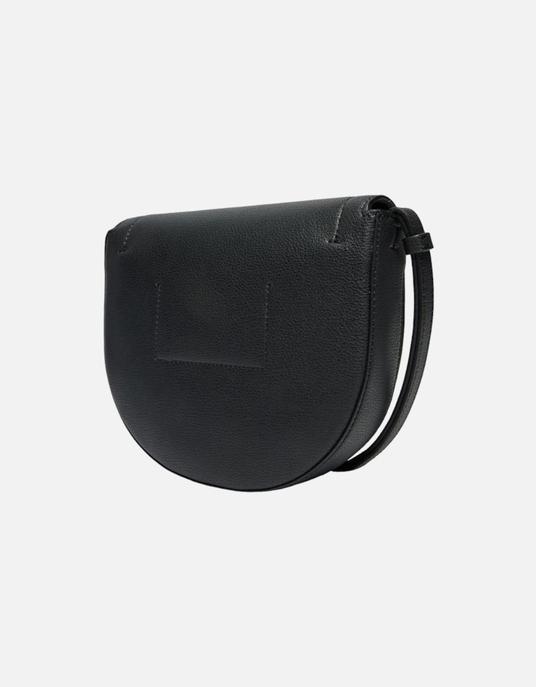 Black Shoulder Bag with Clip Fastening Women