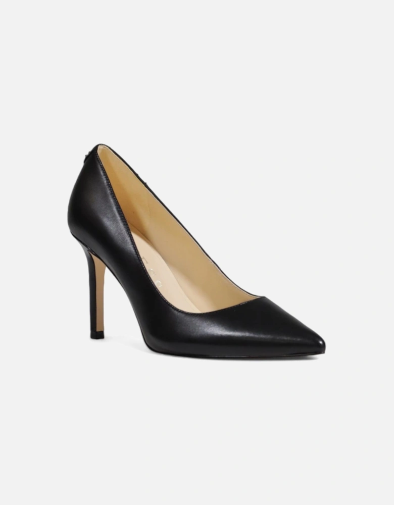 Black Pointed Toe Leather Pumps - FLTDAB LEA08 Women