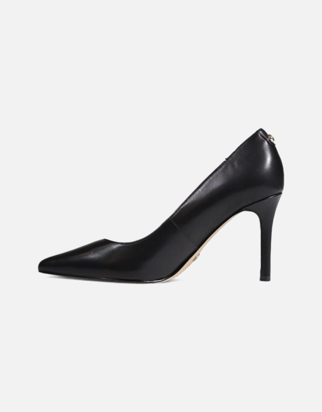 Black Pointed Toe Leather Pumps - FLTDAB LEA08 Women