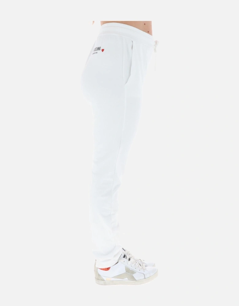 White Printed Lace-Up Trousers Women