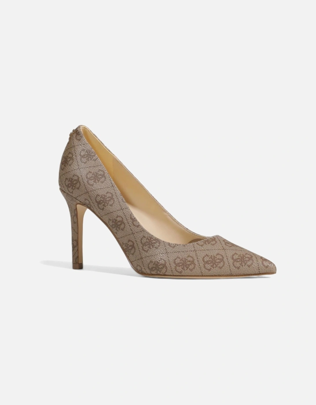 Beige Printed Womens Pumps Shoes