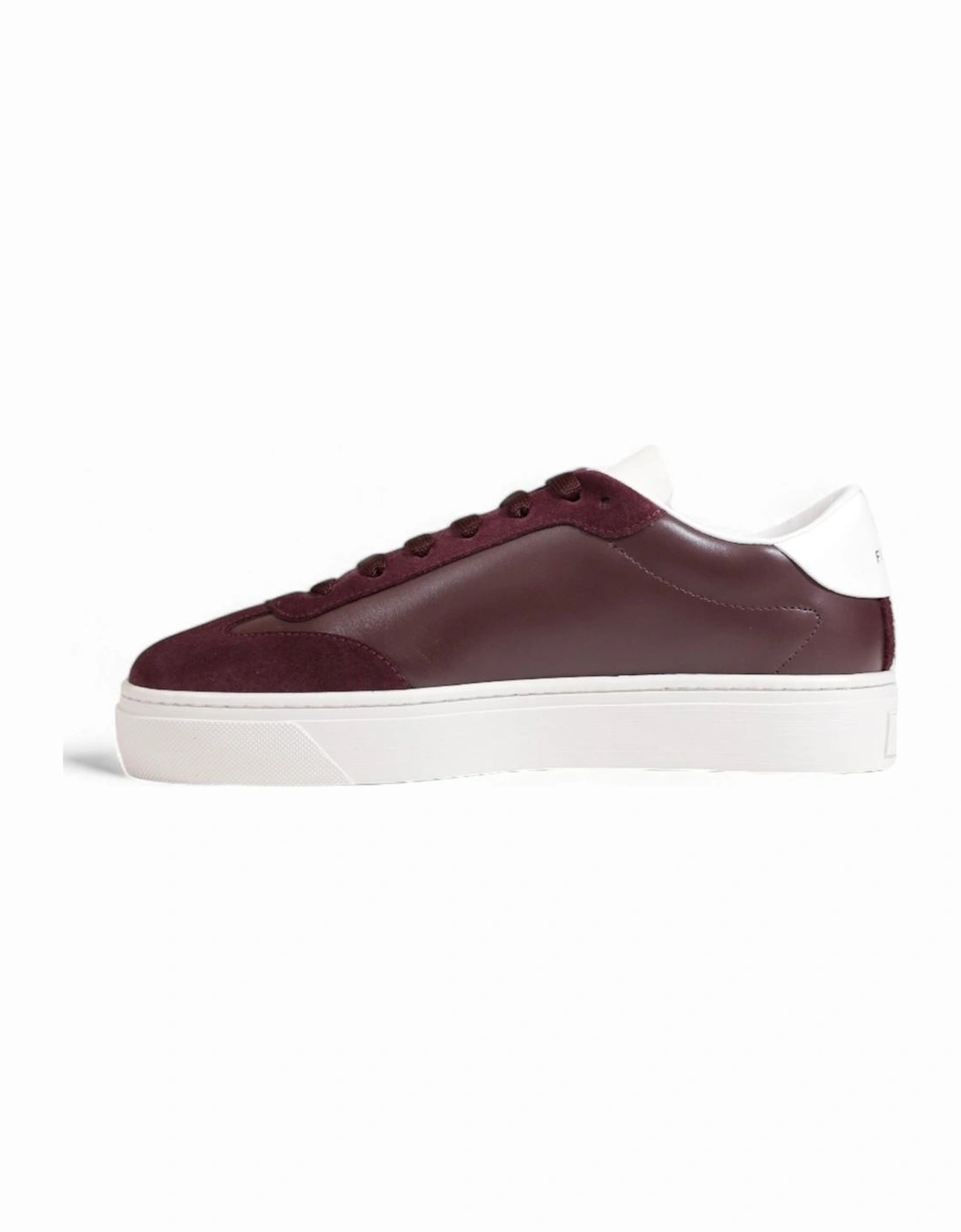 Luna Women's Leather and Suede Low Top Platform Sneakers - Bordeaux