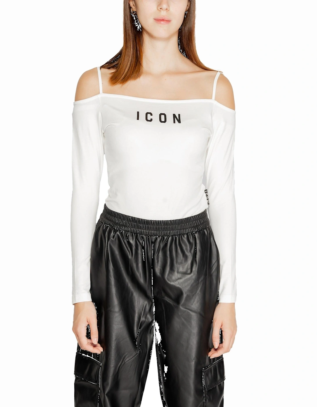 White Printed Strappy T-shirt for Women Shirts, 4 of 3
