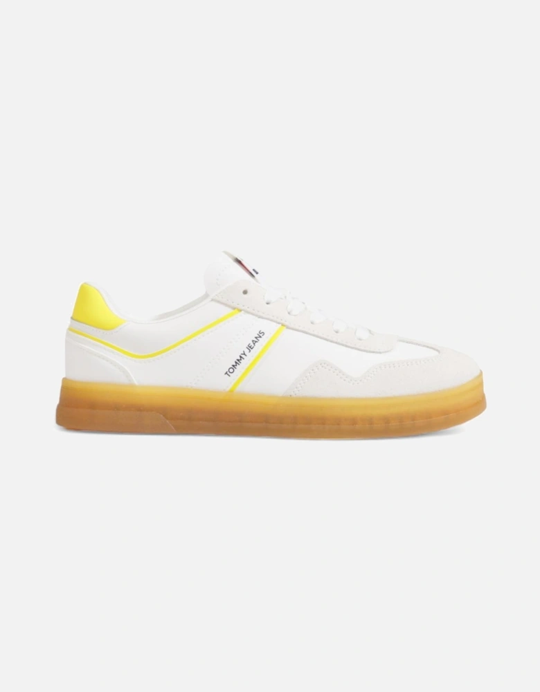 Yellow Suede Lace-up Sneakers Women