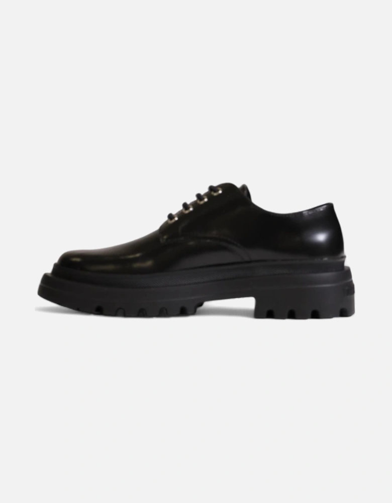 Black Lace Up Shoes with Leather Lining and Rubber Sole Women