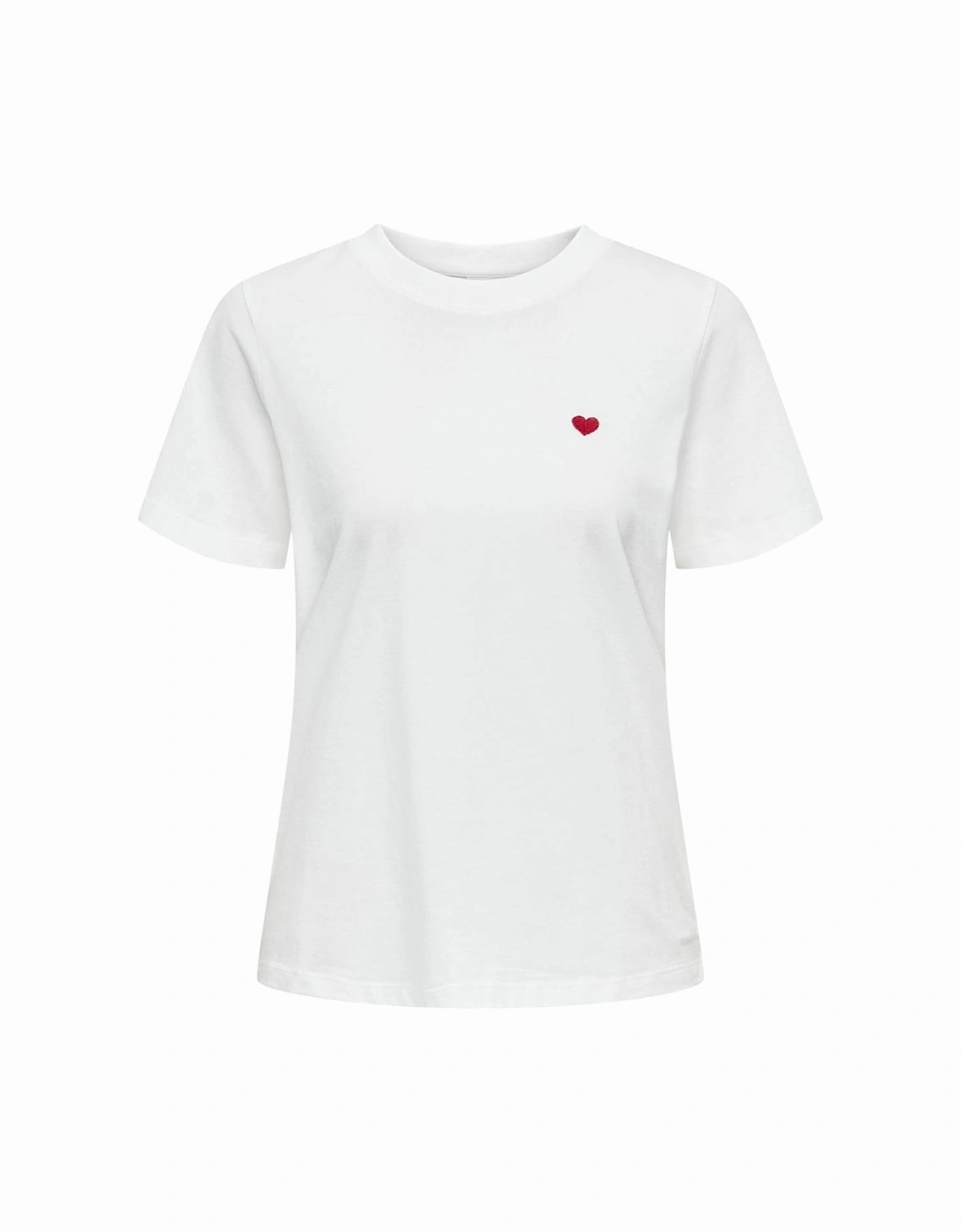 White Short Sleeve Round Neck T-shirt Women Shirts, 4 of 3