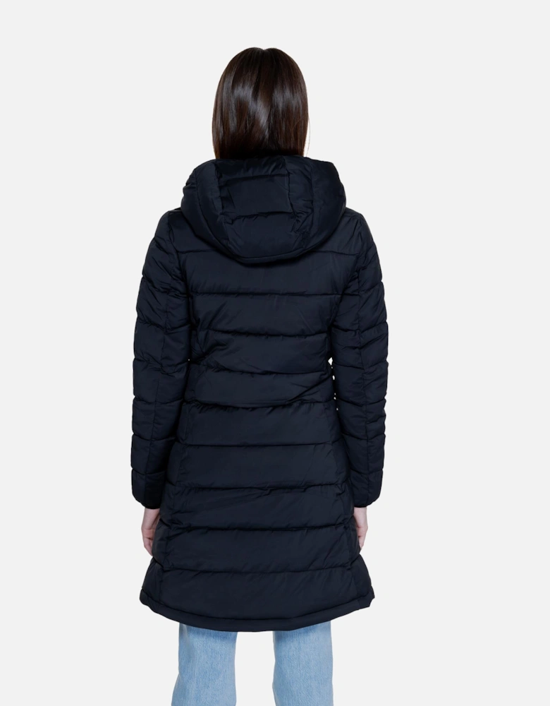 Black Zip-Up Hooded Jacket for Women Jackets