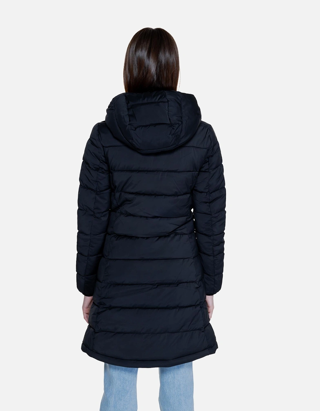 Black Zip-Up Hooded Jacket for Women Jackets