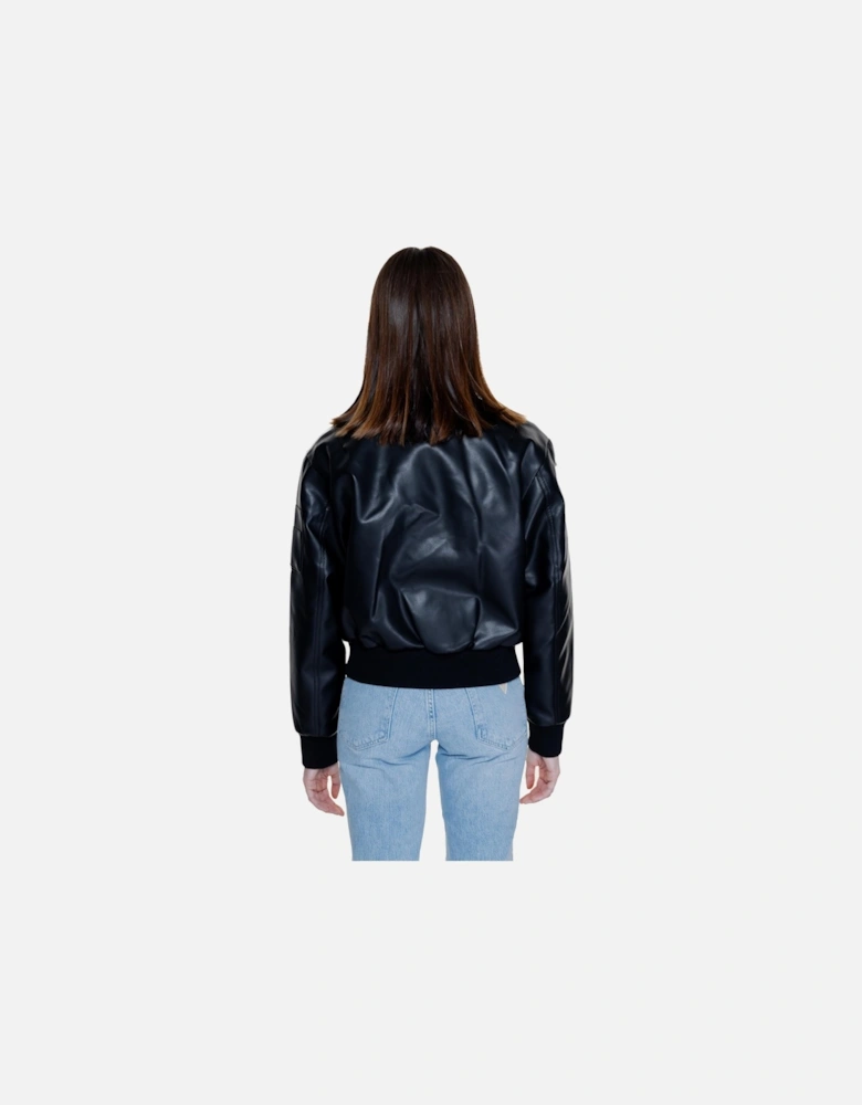 Black Zippered Womens Blazer