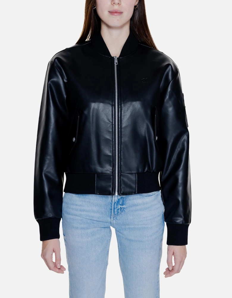 Black Zippered Womens Blazer