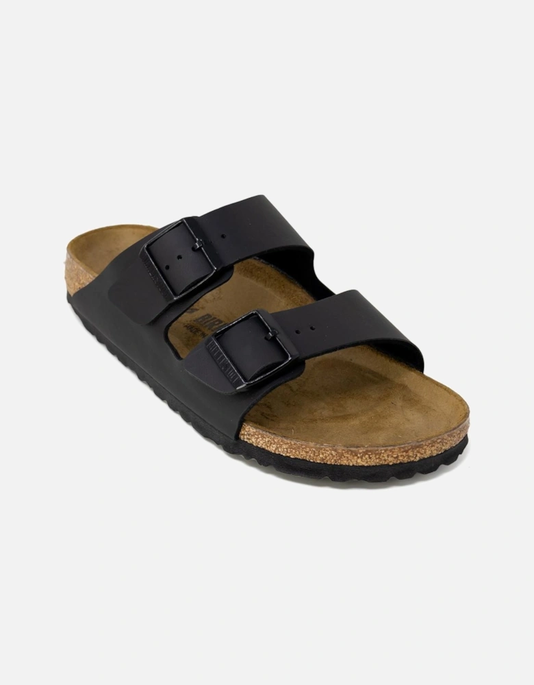 Black Buckle/Bow Womens Sandals with Rubber Sole