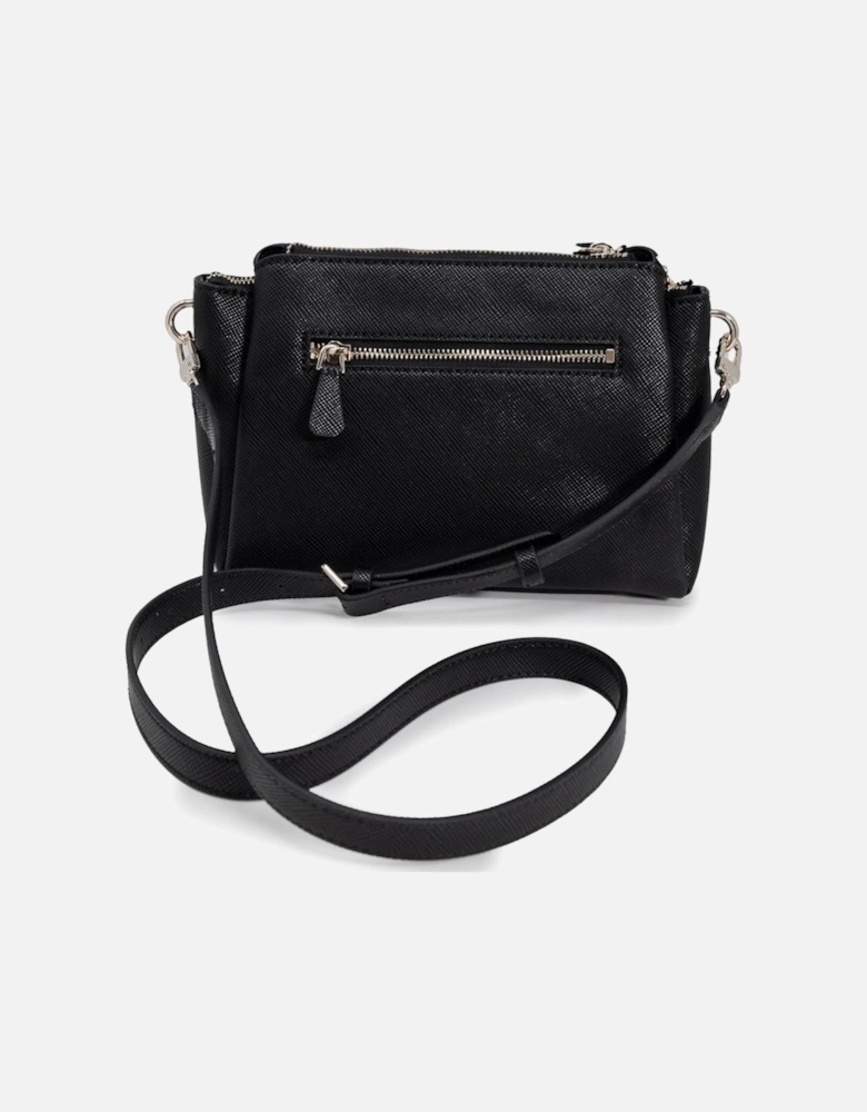 Black Plain Shoulder Bag with Zip Fastening - HWZG78 79120 Women