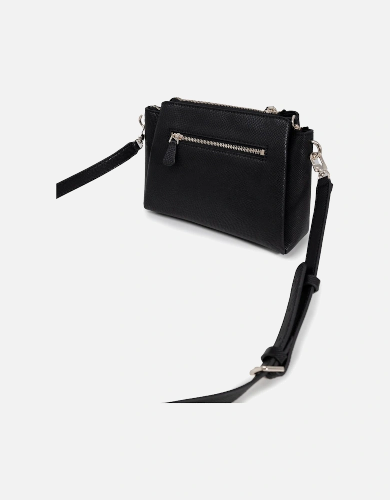 Black Plain Shoulder Bag with Zip Fastening - HWZG78 79120 Women