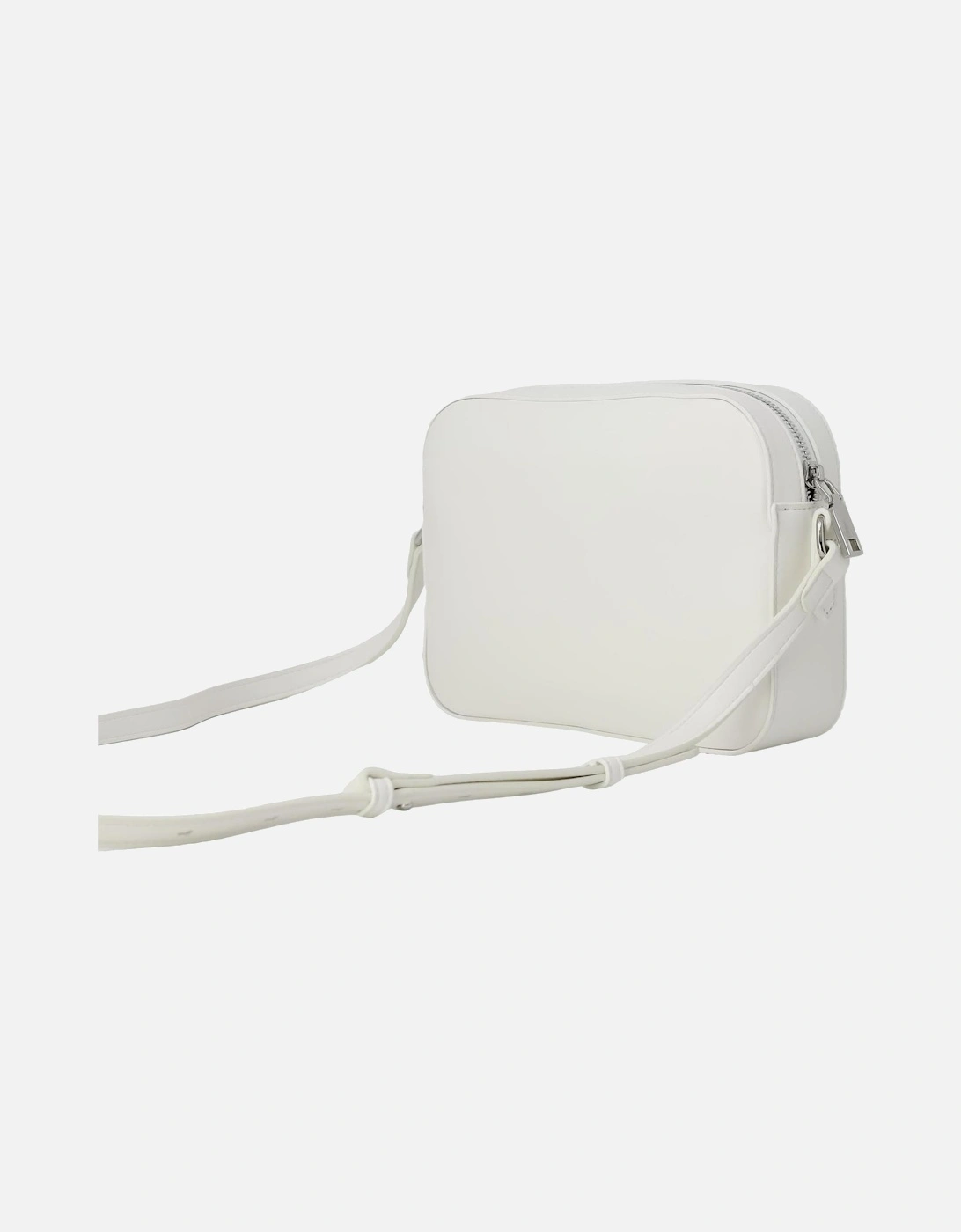 White Plain Shoulder Bag with Zip Fastening - 17x23x6 cm Women