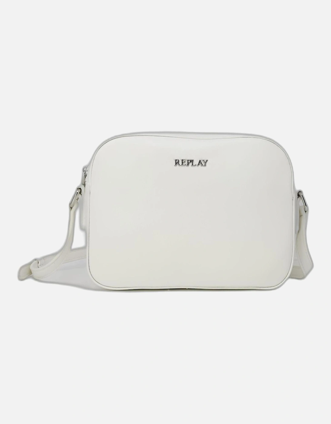 White Plain Shoulder Bag with Zip Fastening - 17x23x6 cm Women, 4 of 3