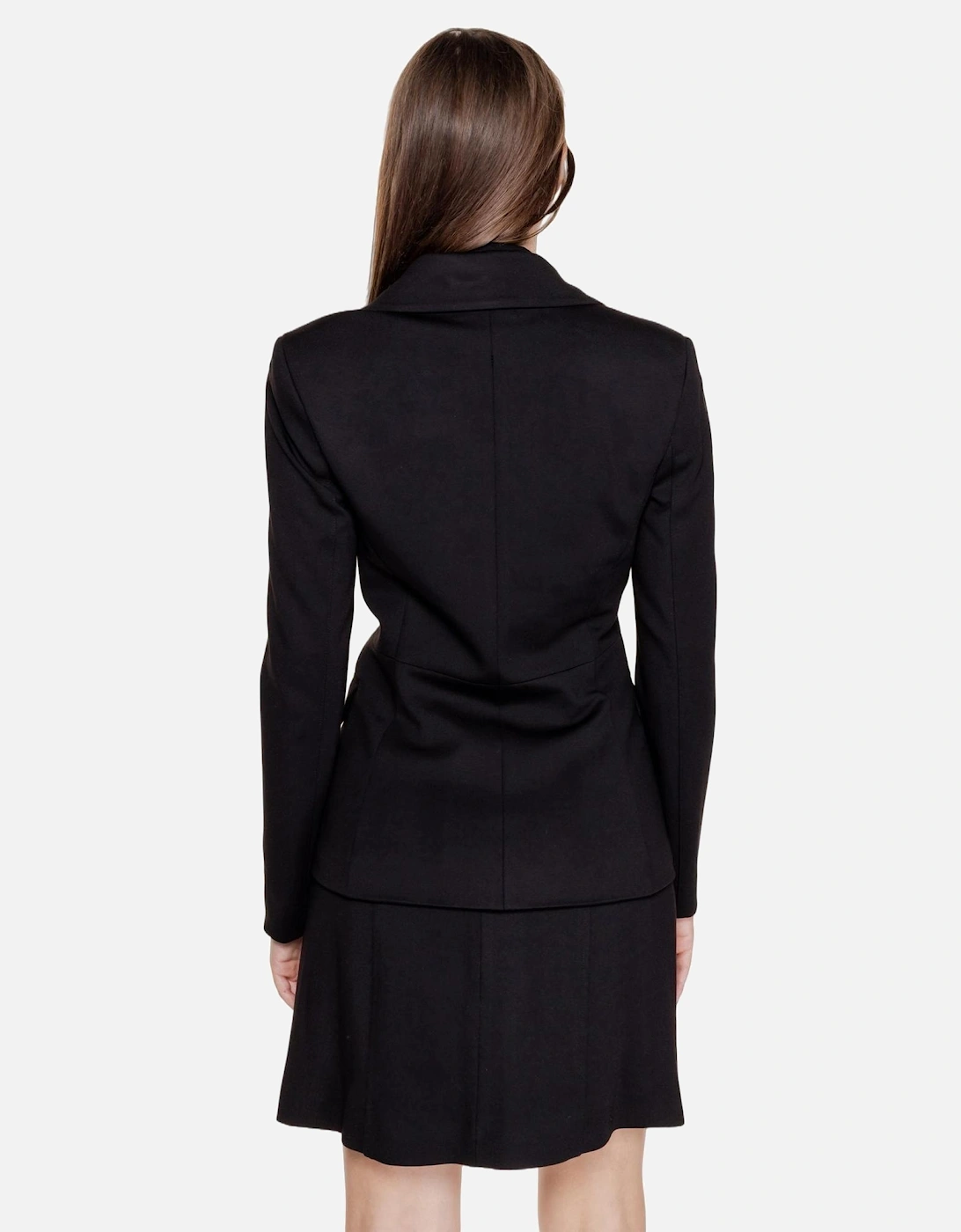 Black Plain Buttoned Womens Blazer