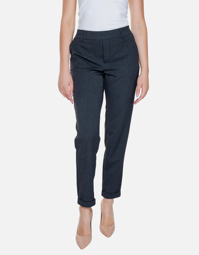 Grey Marl Womens Trousers with Front Pockets
