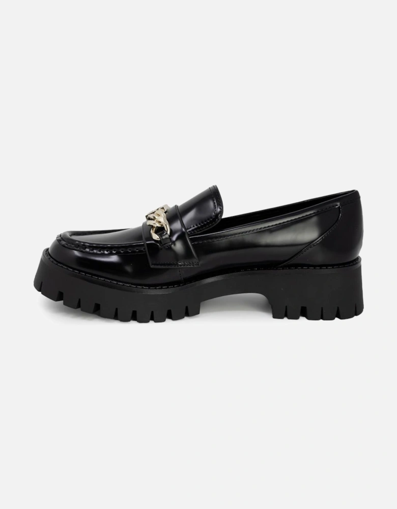 Black Plain Rubber Sole Slip on Shoes Women