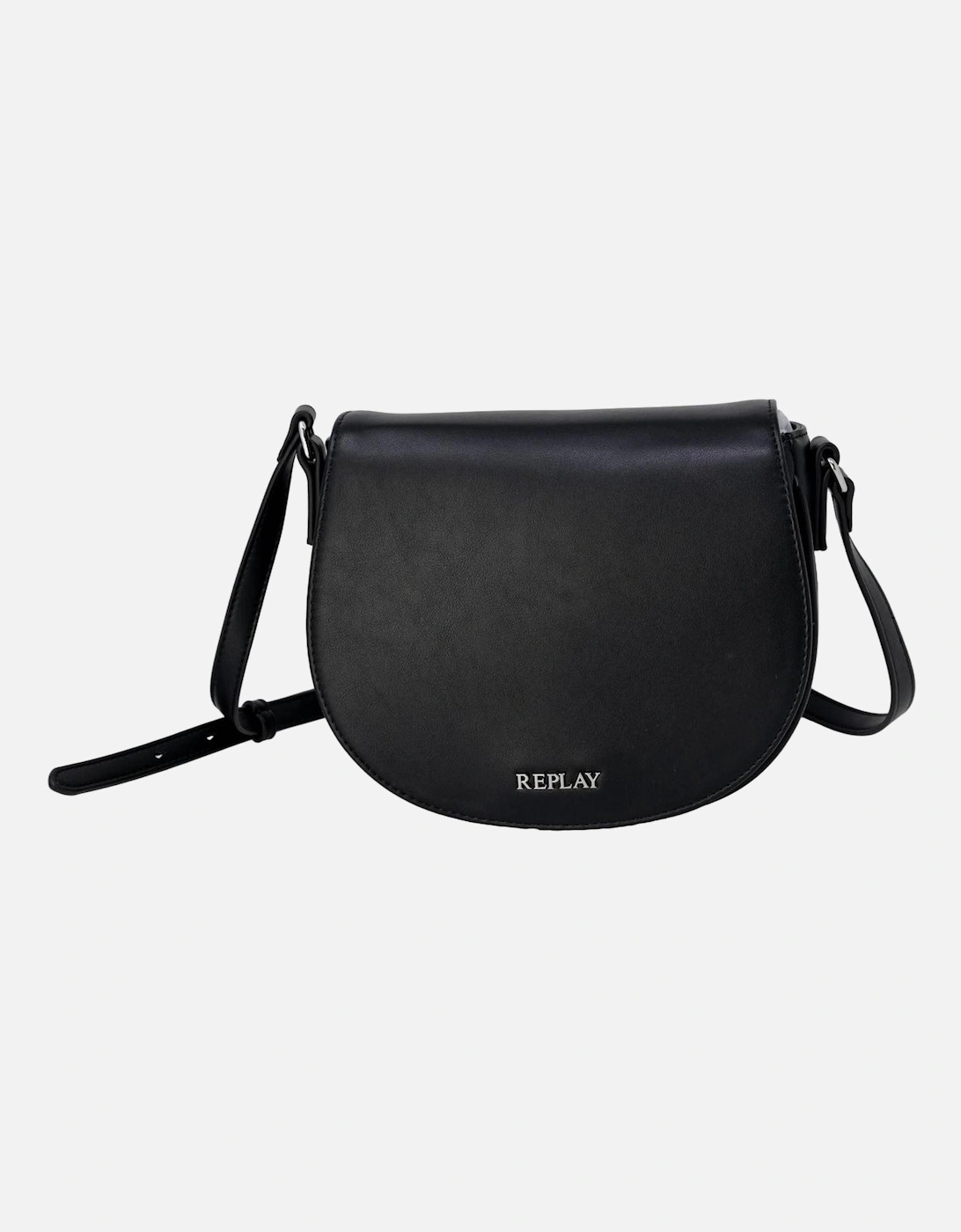 Black Plain Shoulder Bag with Clip Fastening Women, 4 of 3