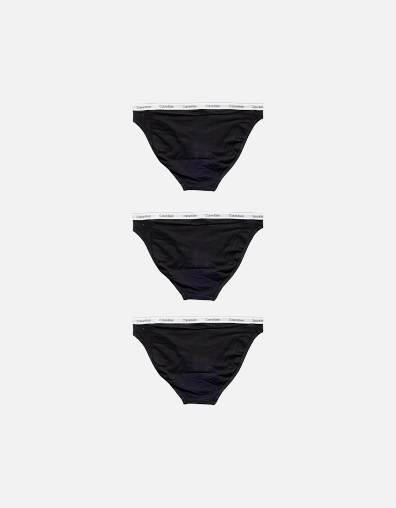 Black Printed Cotton Blend Womens Underwear