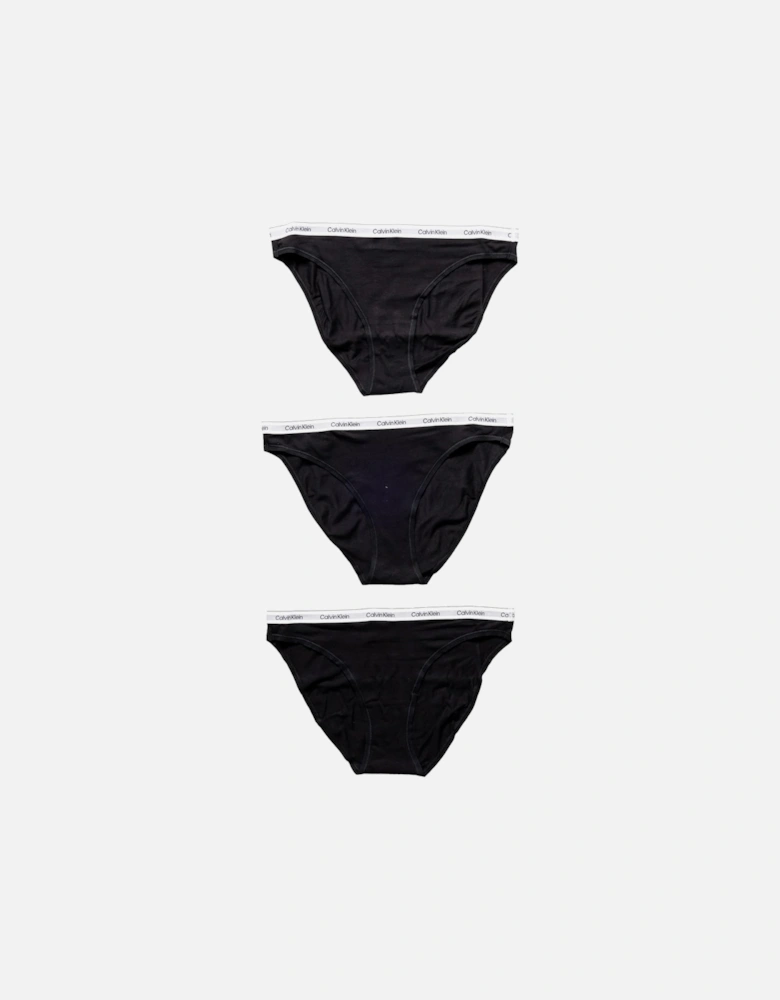 Black Printed Cotton Blend Womens Underwear