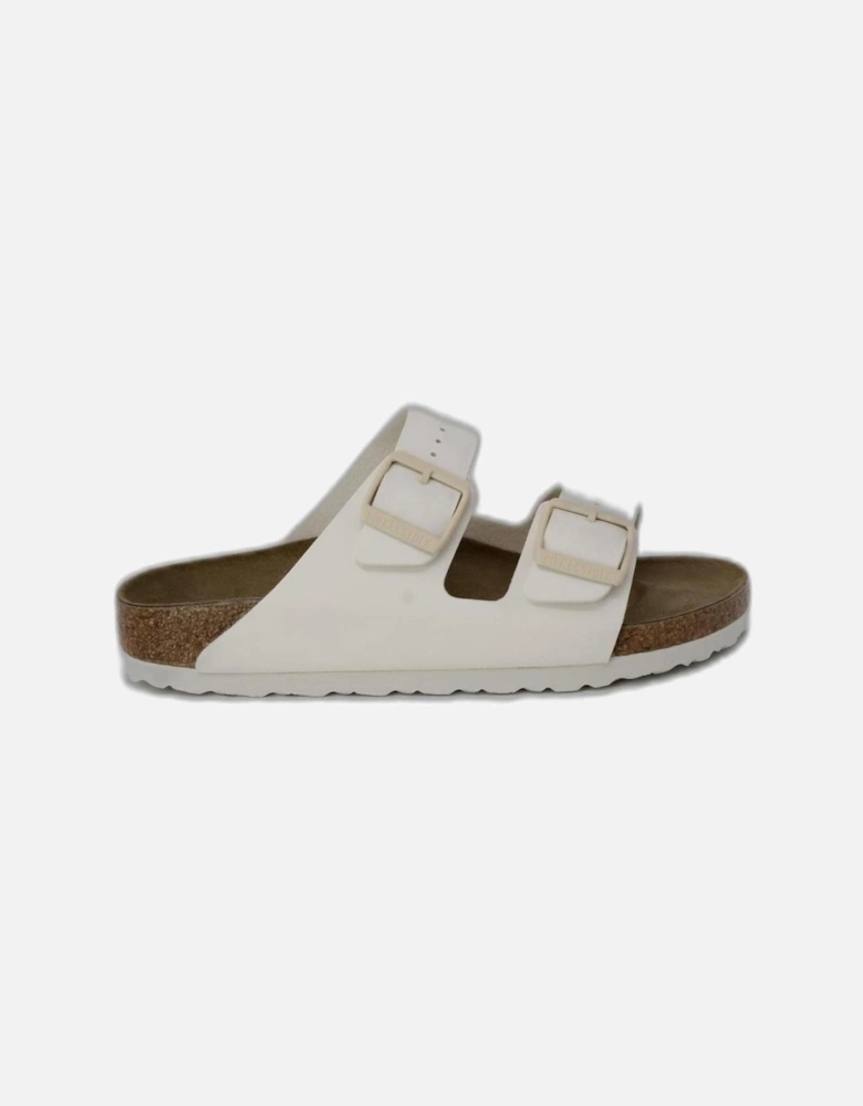 White Buckle/Bow Womens Slip-On Sandals