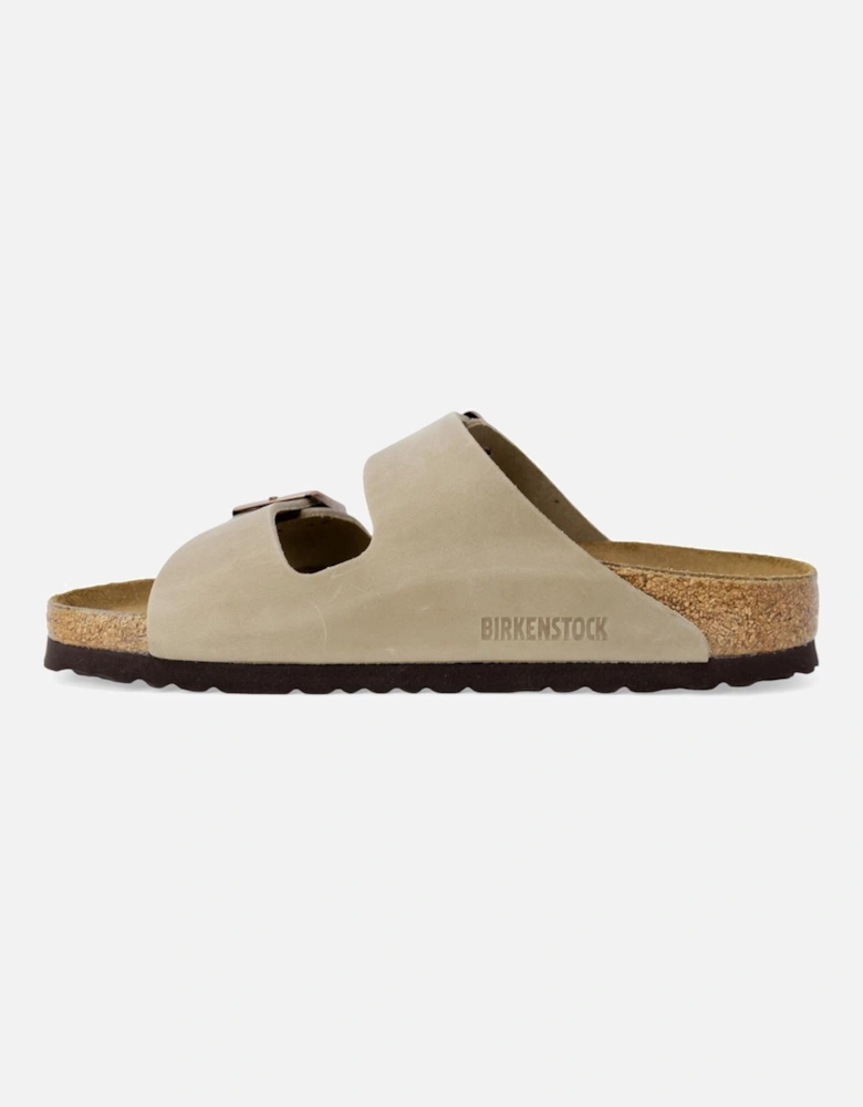 Leather Beige Buckle/Bow Womens Sandals