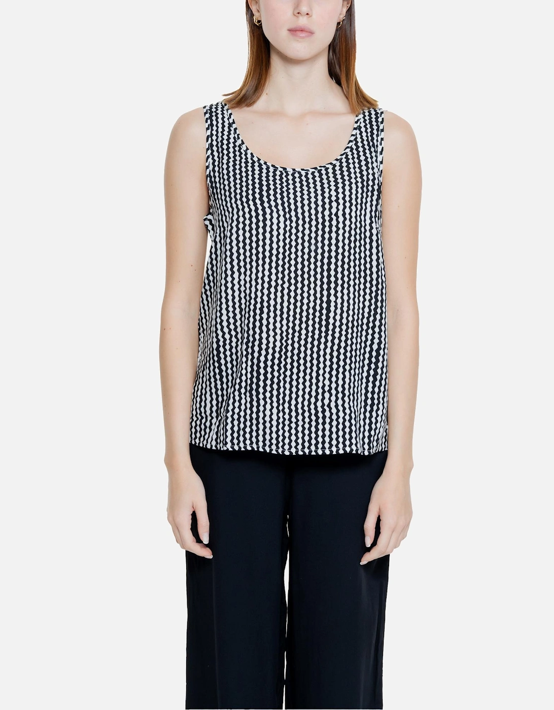 Geometric Black Tank Top for Women, 4 of 3