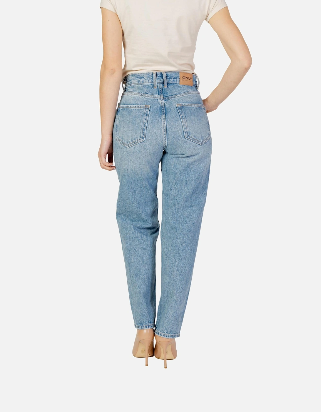 High Waisted Straight Leg Jeans Light Blue Women