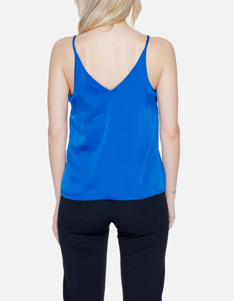 Light Blue Sweetheart Neckline Top Women