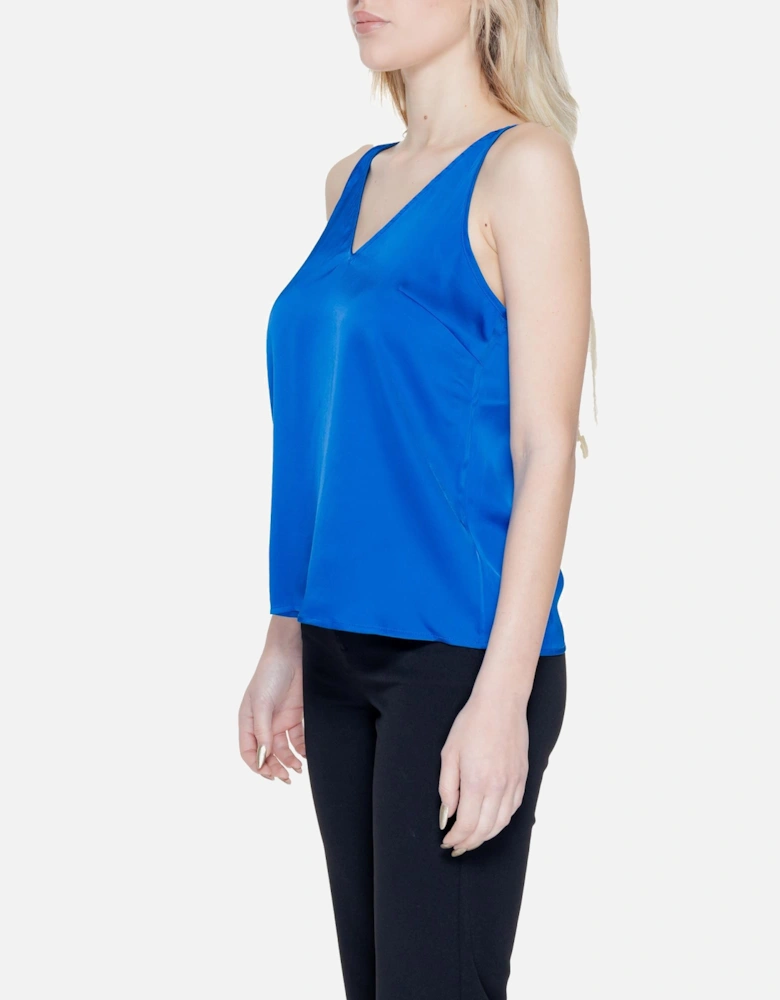Light Blue Sweetheart Neckline Top Women