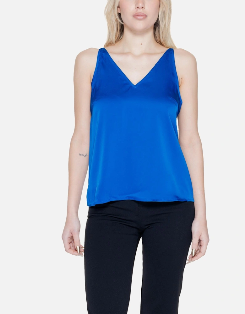Light Blue Sweetheart Neckline Top Women