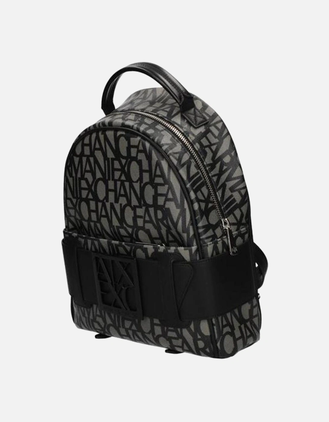 Printed Cotton Rucksack with Front Pockets Women - Black Bags