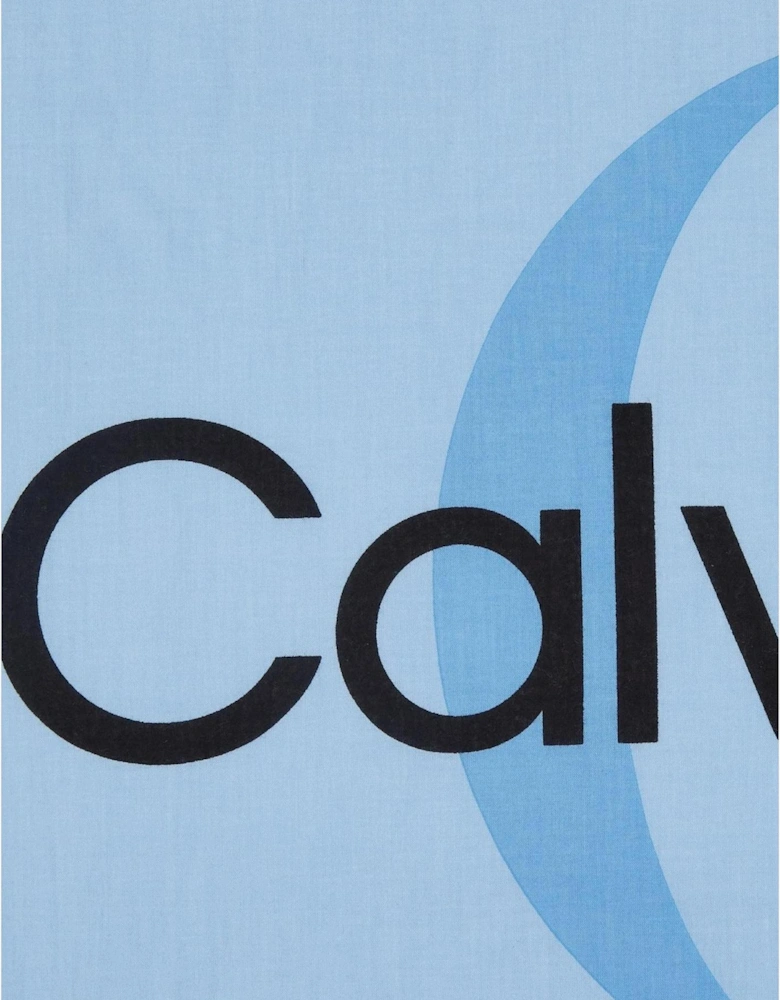 Blue Printed Cotton Scarf Women - Light Blue Scarves