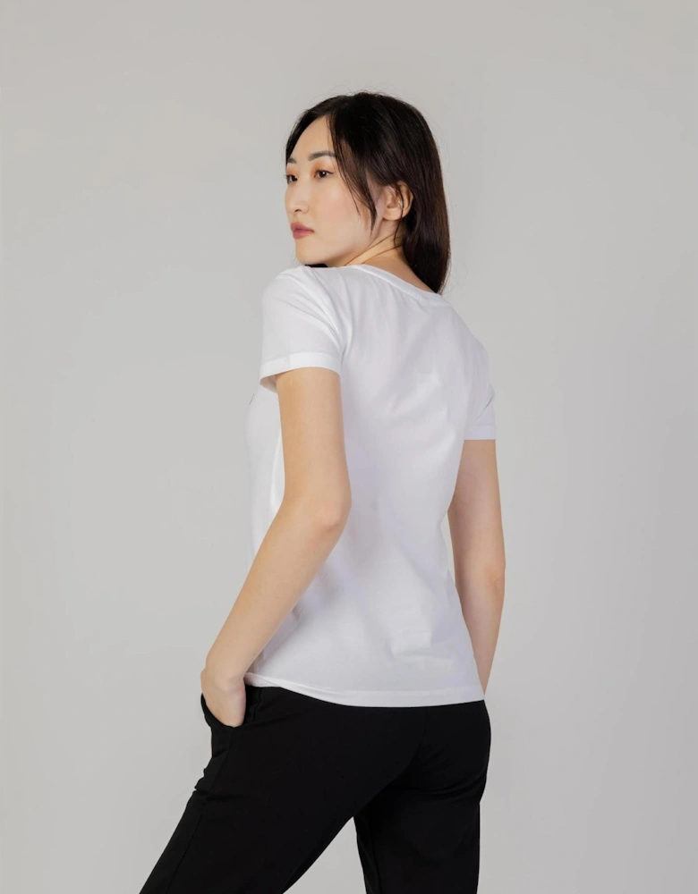 Printed White Womens T-shirt Shirts