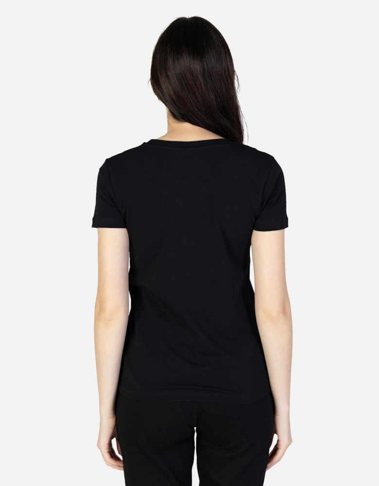 Black Printed Womens T-Shirt by Shirts